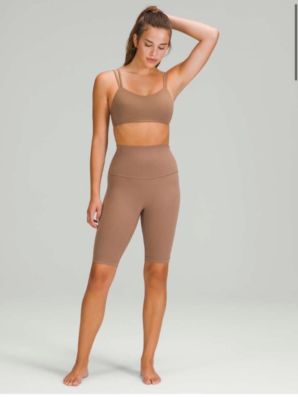 Lululemon Align Super High Rise Shorts 10"Cacao Brown Biker Gym Yoga Workout